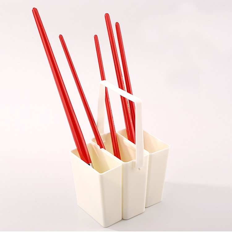 Triple Watercolor Painting Brush Washing Bucket