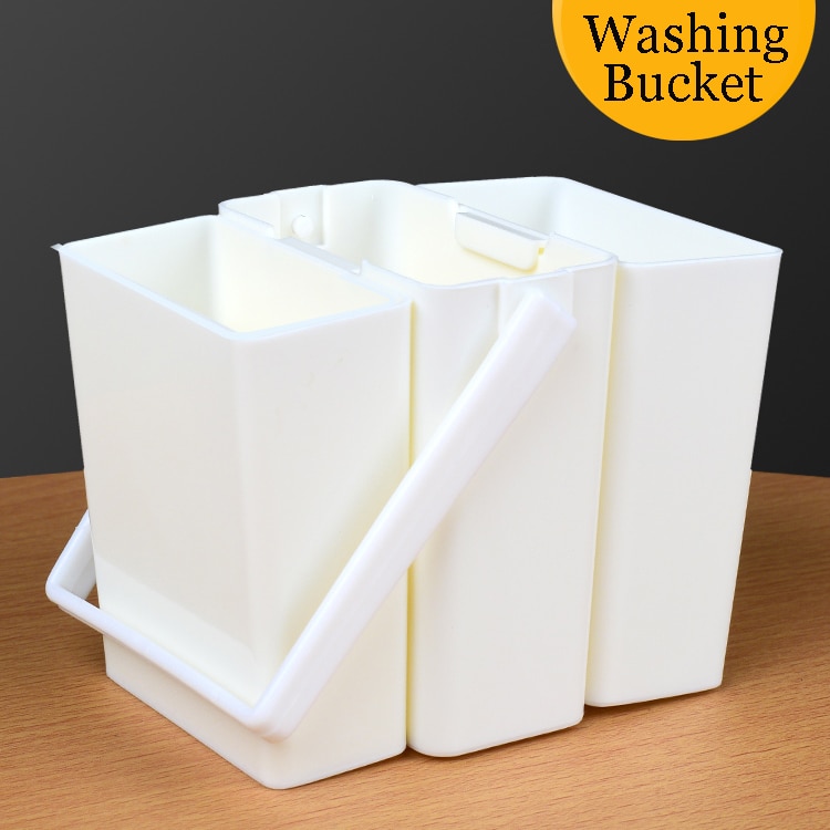 Triple Watercolor Painting Brush Washing Bucket