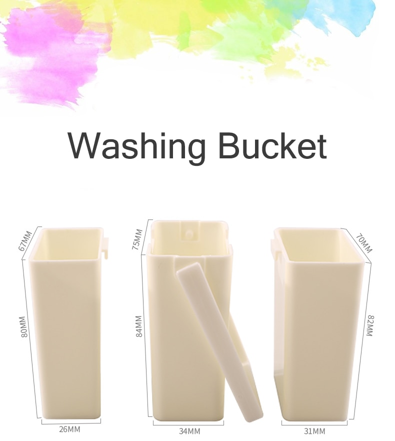 Triple Watercolor Painting Brush Washing Bucket