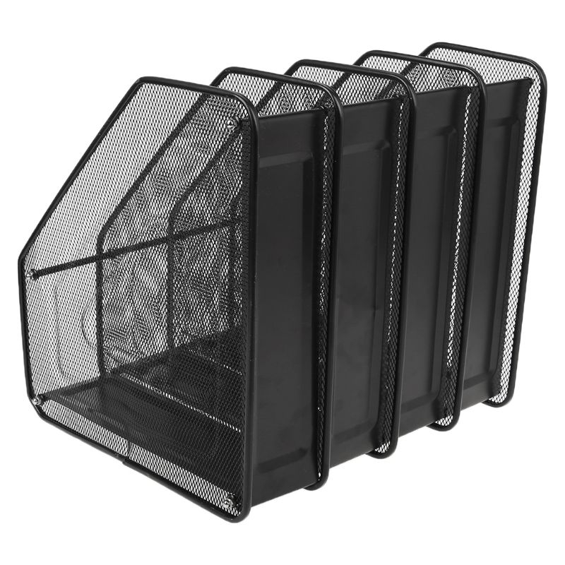 4-Column Vertical Metal Document Rack