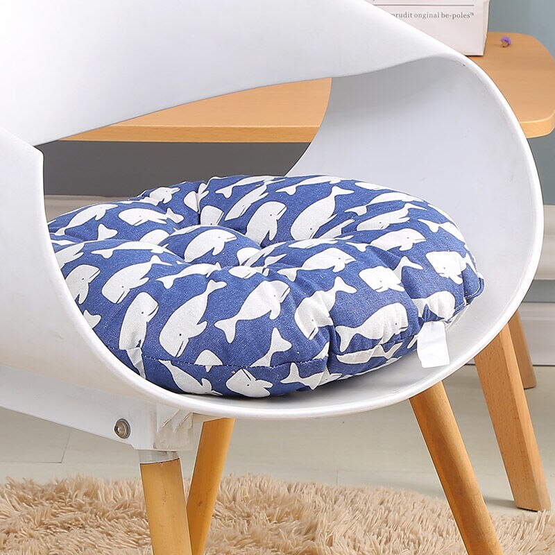 Colorful Patterned Computer Chair Round Cushion