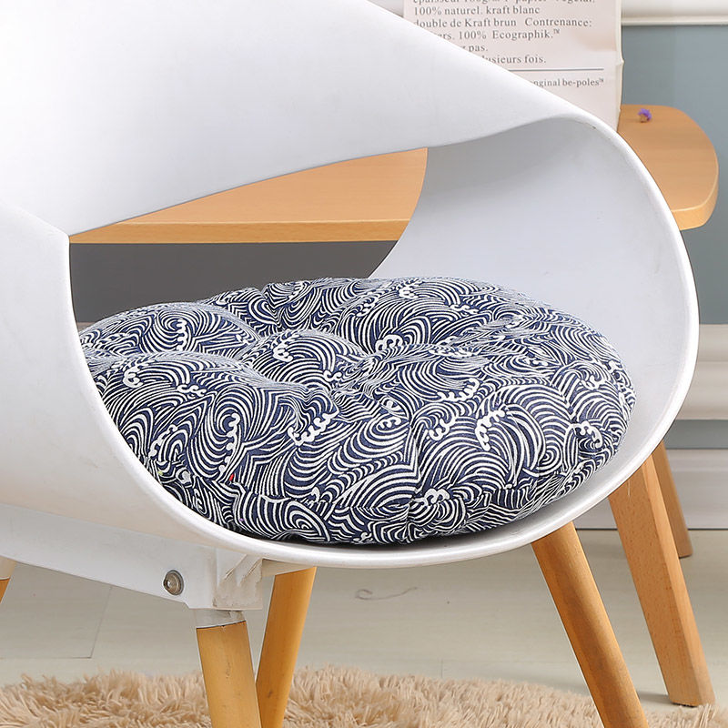 Colorful Patterned Computer Chair Round Cushion