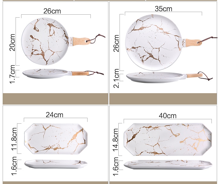 Creative Marble Patterned Tableware Creative Marble Patterned Tableware