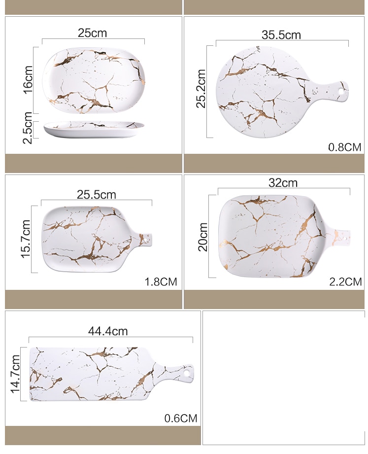 Creative Marble Patterned Tableware Creative Marble Patterned Tableware