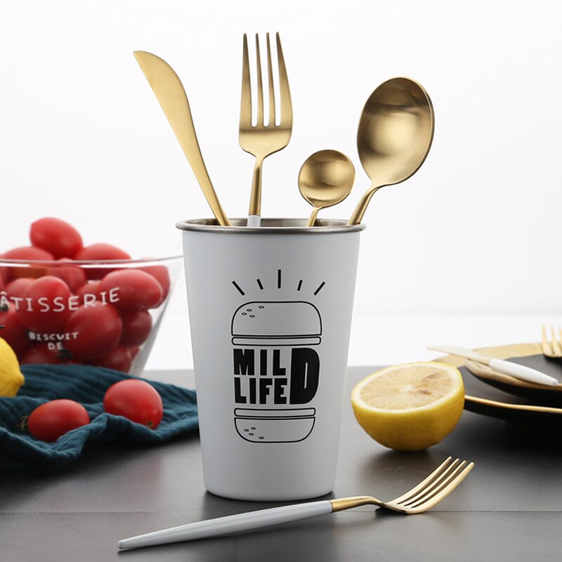 Stainless Steel Cutlery Set in Different Colors Stainless Steel Cutlery Set in Different Colors