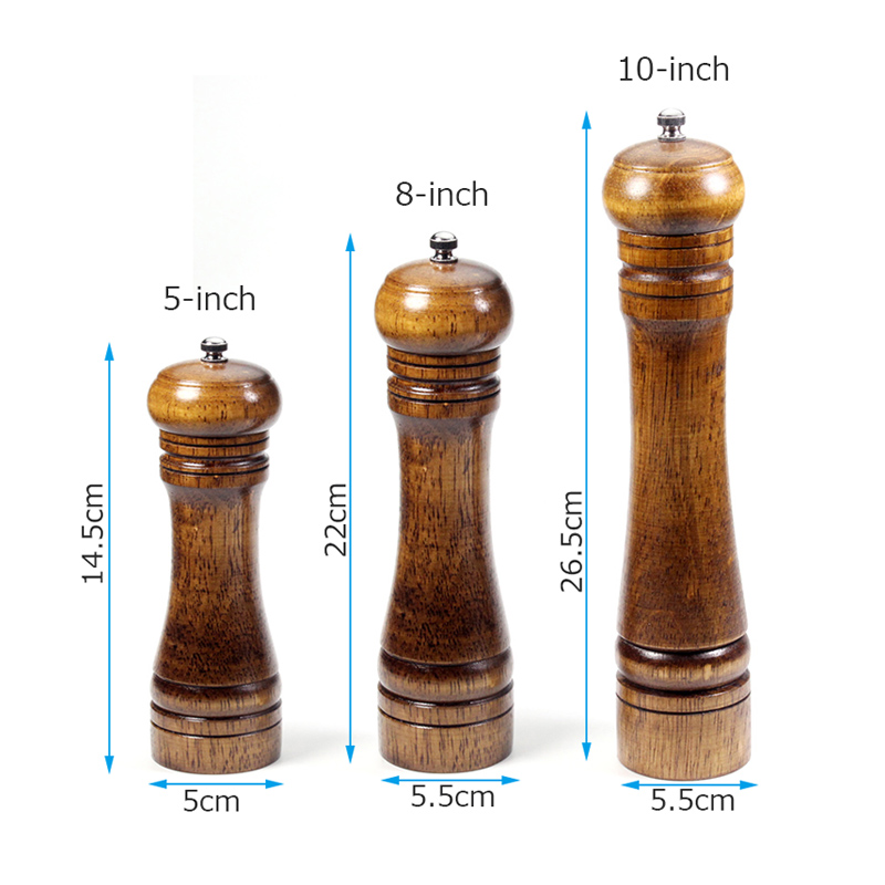 Wooden Salt and Pepper Mill with Strong Adjustable Ceramic Grinder Wooden Salt and Pepper Mill with Strong Adjustable Ceramic Grinder