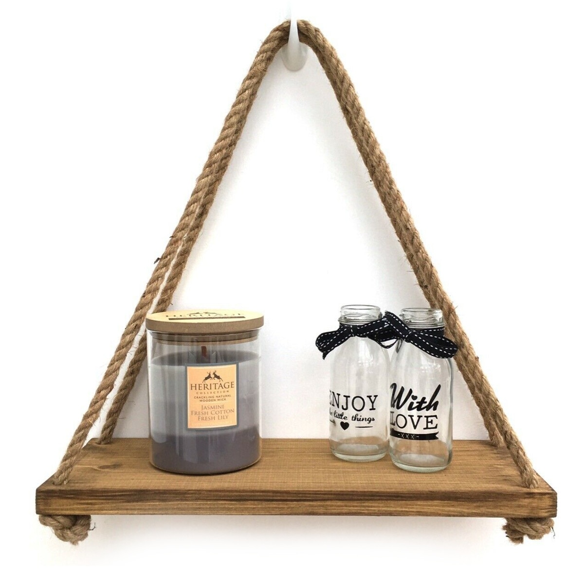 Rustic Style Rope Shelf