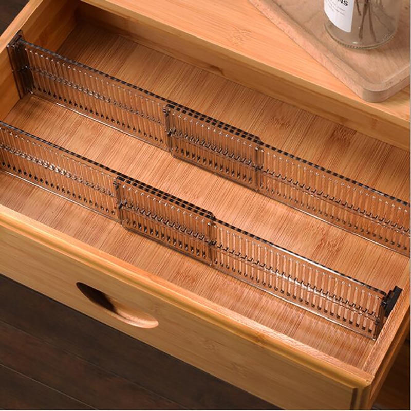 Transparent Drawer Divider 2 Pcs Set