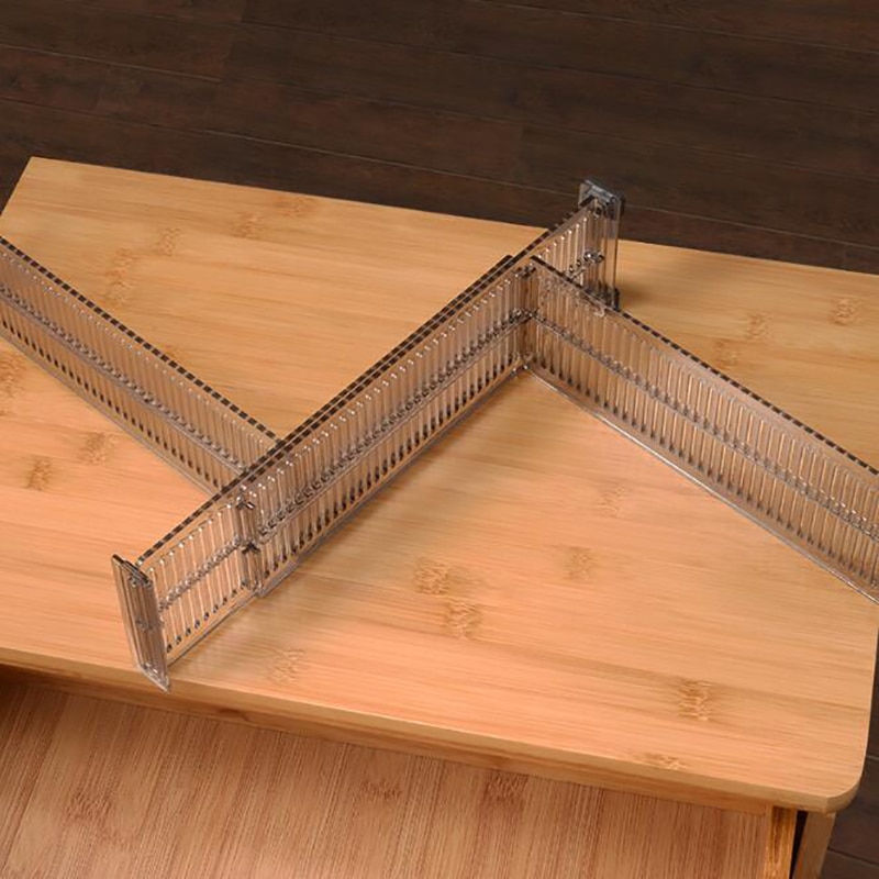 Transparent Drawer Divider 2 Pcs Set