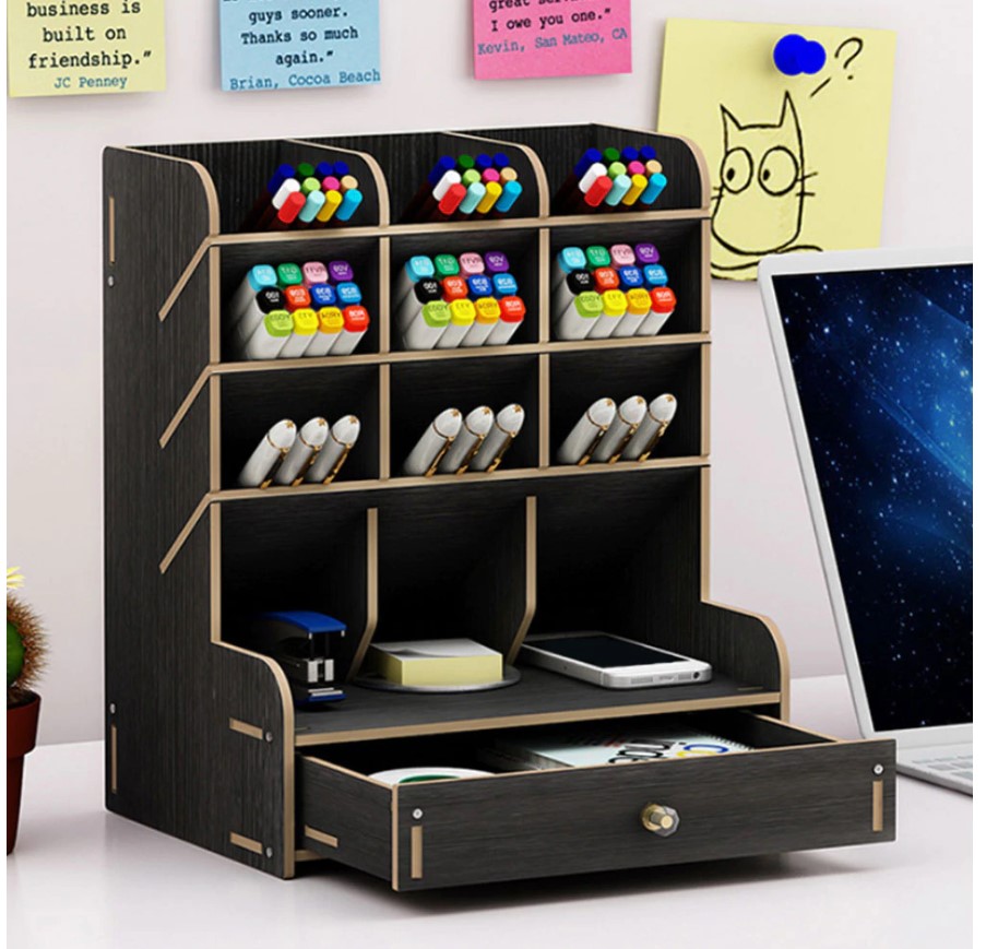 Solid Wood Desk Organizer