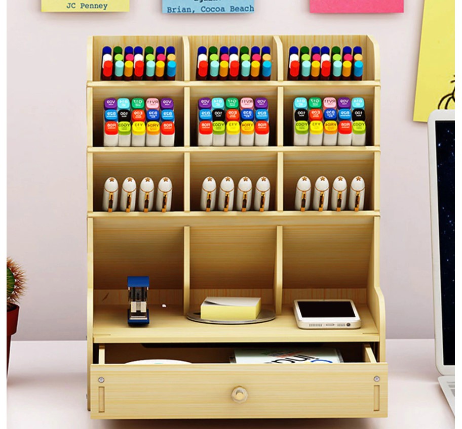 Solid Wood Desk Organizer